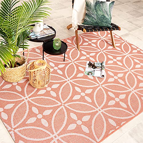 FRAAI | Home & Living In- & Outdoor Teppich - Summer Pattern Rosa 80x150cm - Wetterfest - Synthetik, Polypropylen - Flachgewebe - Garten - Terrasse - Carpet von FRAAI | Home & Living