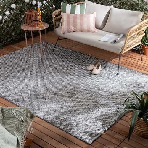 FRAAI | Home & Living In- & Outdoor Teppich - Summer Tile Grau - Wetterfest - Polypropylen - Flachgewebe - Balkon, Garten/Terrasse - Terrasse - Rug FRAAI | Home & Living In- & Outdoor Teppich - Summer Tile Grau - Wetterfest - Polypropylen - Flachgewebe - Balkon, Garten/Terrasse - Terrasse - Rug von FRAAI | Home & Living