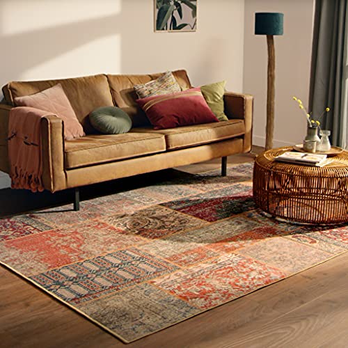 FRAAI | Home & Living Teppich Patchwork - Moods Rot No.16 160x230cm - Baumwolle, Chenille - Flachgewebe - Patchwork - Klassik, Orientalisch - Wohnzimmer, Esszimmer, Schlafzimmer - Carpet von FRAAI | Home & Living