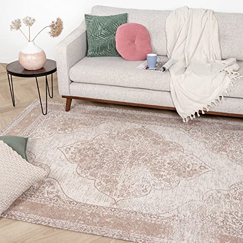 FRAAI | Home & Living Teppich Vintage - Admire Taupe 80x150cm - Baumwolle - - Vintage - Klassik, Ländlich, Orientalisch - - Carpet von FRAAI | Home & Living