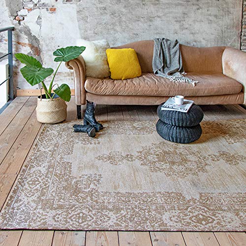 FRAAI | Home & Living Teppich Vintage - Dreams Beige Sand 140x200cm - Baumwolle - Flachgewebe - Antik, Vintage - Klassik, Industrielle - Wohnzimmer, Esszimmer, Schlafzimmer - Carpet von FRAAI | Home & Living