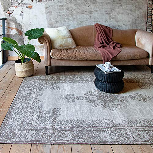 FRAAI | Home & Living Teppich Vintage - Dreams Grau 140x200cm - Baumwolle - Flachgewebe - Antik, Vintage - Klassik, Industrielle - Wohnzimmer, Esszimmer, Schlafzimmer - Carpet von FRAAI | Home & Living