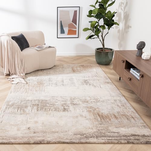 FRAAI | Home & Living Teppich Xavier Scratch Taupe Grau - Kurzflor - Modern - Wohnzimmer, Esszimmer, Schlafzimmer - Carpet von FRAAI | Home & Living