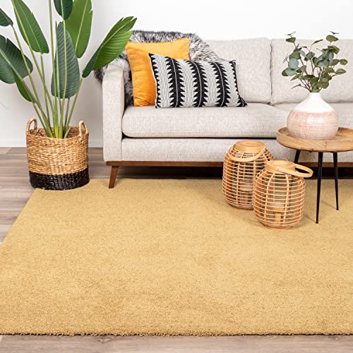 FRAAI | Home & Living Waschbarer Teppich - Clean Ockergelb 80x150cm - Synthetik, Polyester - Kurzflor - Einfarbig - waschbar in Waschmaschine - Modern - Wohnzimmer, Esszimmer, Schlafzimmer - Carpet von FRAAI | Home & Living