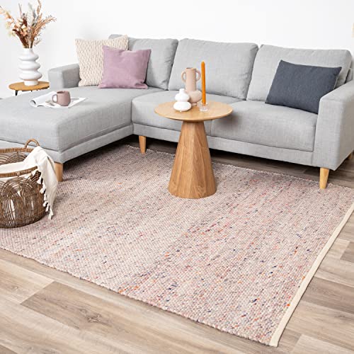 FRAAI Wollteppich - Feline Pastell 140x200cm - Wolle - Flachgewebe - Meliert - Boho, Modern, Skandinavisch - Wohnzimmer, Schlafzimmer - Carpet von FRAAI | Home & Living