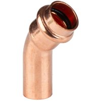 Kupfer Pressfitting Bogen 45° 18 mm Innen x Aussen V+M-Kontur dvgw von FRABO