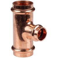 Kupfer Pressfitting T-Stück Mittelgang reduziert 28 x 18 x 28 mm V+M-Kontur dvgw von FRABO