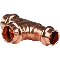 Kupfer Pressfitting T-Stück reduziert 18 x 18 x 15 mm V+M-Kontur dvgw von FRABO