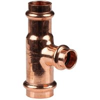 Kupfer Pressfitting T-Stück reduziert 22 x 15 x 18 mm V+M-Kontur dvgw von FRABO
