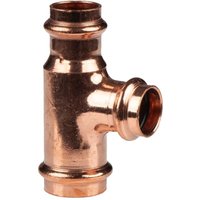 Kupfer Pressfitting T-Stück reduziert 28 x 22 x 22 mm V+M-Kontur dvgw von FRABO