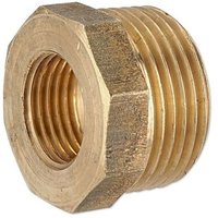 Rotguss Gewindefitting-Reduzierstück 1'' AG x 1/2'' IG - mit Sechskant von FRABO