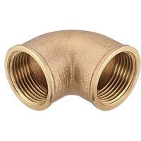Rotguss Gewindefitting-Winkel 90° - 1'' IG x 1'' IG von FRABO