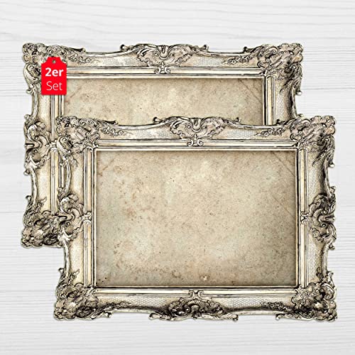 Framepad - Tischset I Platzset abwaschbar - 'Florenz' beige - in stilvoll eleganter Bilderrahmen-Optik aus erstklassigem Vinyl - 44 x 32 cm - Made in Germany - 2er Pack Framepad - Tischset I Platzset abwaschbar - 'Florenz' beige - in stilvoll eleganter Bilderrahmen-Optik aus erstklassigem Vinyl - 44 x 32 cm - Made in Germany - 2er Pack von FRAME PAD