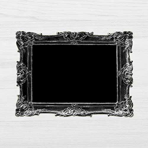 Framepad - Tischset I Platzset abwaschbar - 'Florenz' schwarz - in stilvoll eleganter Bilderrahmen-Optik aus erstklassigem Vinyl - 44 x 32 cm - Made in Germany von FRAME PAD