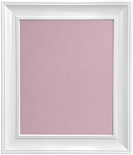 AP-4620 Bilderrahmen, Kunststoff, 91,4 x 61 cm, Weiß mit rosa Rückwand von FRAMES BY POST