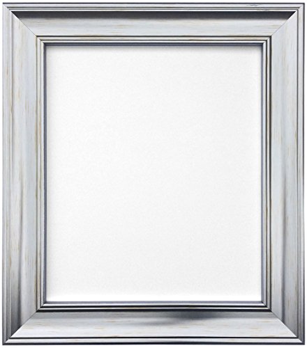 FRAMES BY POST Scandi Bilderrahmen mit weißer Rückwand, Kunststoff, 60 x 80 cm, silberfarben von FRAMES BY POST