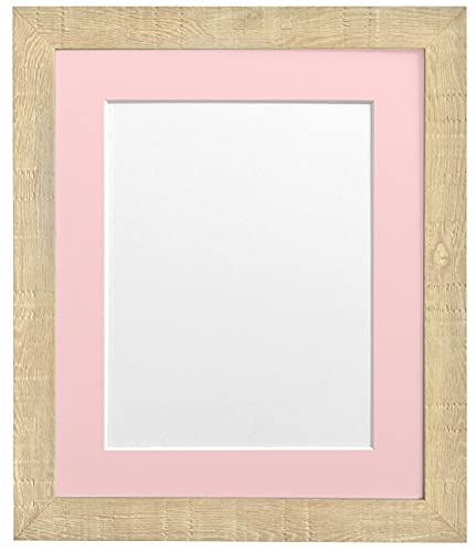 FRAMES BY POST 16 x 12 cm, Körnung Tiefer Bilderrahmen mit Halterung, für 12 Stück, Pink x 20,3 cm, Bildgröße, Hellbraun von FRAMES BY POST