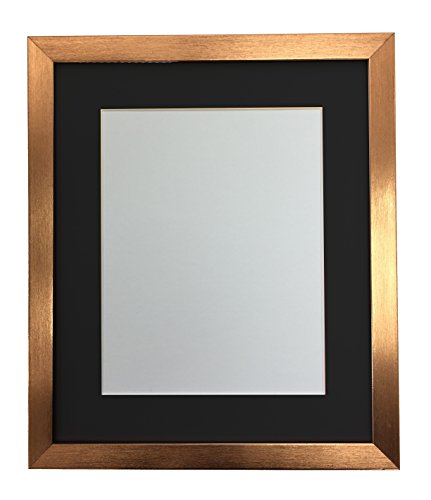 FRAMES BY POST Bilderrahmen Passepartout, 1,9 cm, bronzefarben, 30,5 x 25,4 cm, Bildgröße 25,4 x 20,3 cm, Kunststoffglas, Bronze Glas, Schwarze Halterung, 12 x 10 Image Size 10 x 8 Inch von FRAMES BY POST