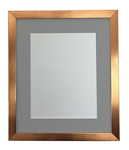 FRAMES BY POST 1,9 cm Bronze-Bilderrahmen mit dunkelgrauem Passepartout, 40,6 x 30,5 cm, Bildgröße 30,5 x 20,3 cm, Kunststoffglas, Kunststoff, 16 x 12 Image Size 12 x 8 Inch von FRAMES BY POST
