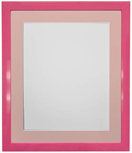 FRAMES BY POST 1,9 cm Bilderrahmen mit rosa Passepartout 22,9 x 17,8 cm Bildgröße 17,8 x 12,7 cm Kunststoffglas, Kunststoff, 9 x 7 Image Size 7 x 5 Inch von FRAMES BY POST