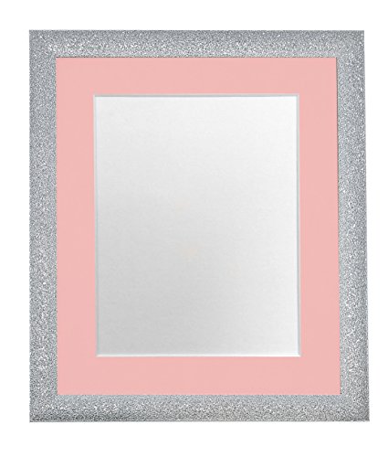 FRAMES BY POST Bilderrahmen mit rosa Passepartout, 30,5 x 25,4 cm, Bildgröße 22,9 x 17,8 cm, Kunststoffglas, 12 x 10 Image Size 9 x 7 Inch von FRAMES BY POST