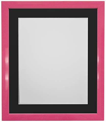 FRAMES BY POST 1,9 cm rosa Bilderrahmen Passepartout, 30,5 x 30,5 cm, Bildgröße 25,4 x 25,4 cm, Kunststoffglas, Kunststoff, Schwarze Halterung, 12 x 12 Image Size 10 x 10 Inch von FRAMES BY POST