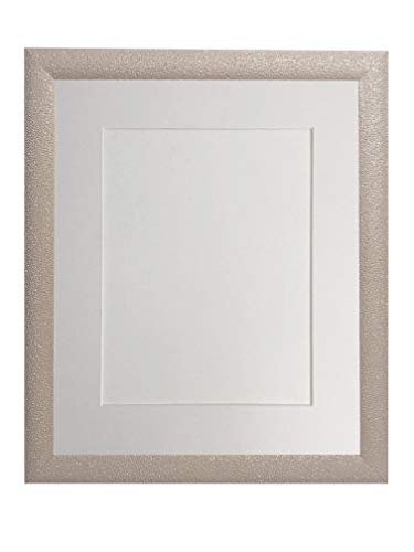 FRAMES BY POST Glitzernder rosa Bilderrahmen mit weißem Passepartout, 22,9 x 17,8 cm, Bildgröße 17,8 x 12,7 cm, Kunststoff, 9 x 7 Image Size 7 x 5 Inch von FRAMES BY POST