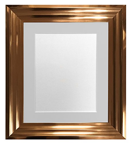 FRAMES BY POST FIRENZACOPPERWLIGHTGREYMTS101088 Rahmen, Kunststoff, Hellgraue Halterung, 10 x 10 for Image Size 8 x 8 Inch von FRAMES BY POST