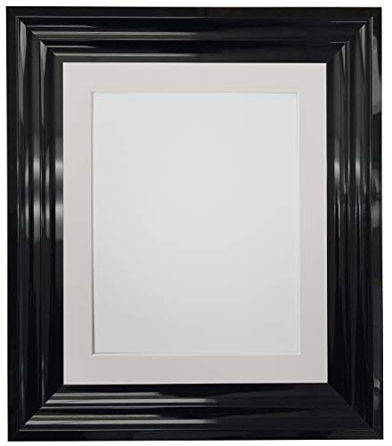 FRAMES BY POST Firenza Bilderrahmen, Hochglanz, Kunststoffglas, mit elfenbeinfarbenem Passepartout, 76,2 x 50,8 cm, für Bildgröße A2, Schwarz FRAMES BY POST Firenza Bilderrahmen, Hochglanz, Kunststoffglas, mit elfenbeinfarbenem Passepartout, 76,2 x 50,8 cm, für Bildgröße A2, Schwarz von FRAMES BY POST