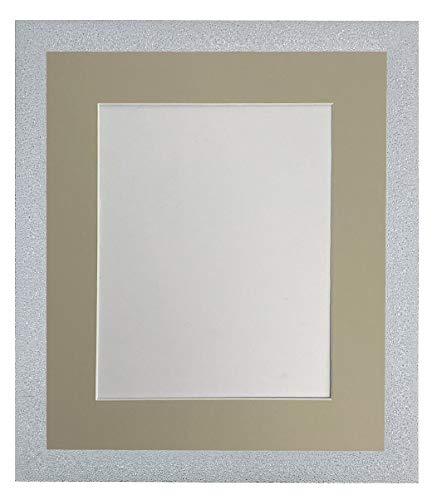 FRAMES BY POST Glitz Bilderrahmen, mit hellgrauem Passepartout, 25,4 x 20,3 cm, Bildgröße 20,3 x 15,2 cm, Kunststoffglas, Weiß von FRAMES BY POST