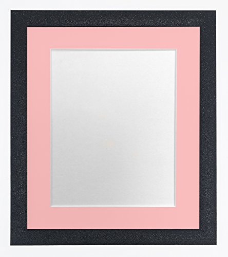 FRAMES BY POST Glitz Bilderrahmen, mit pinkem Passepartout, Kunststoffglas, 40 x 50 cm, Bildgröße A3 von FRAMES BY POST