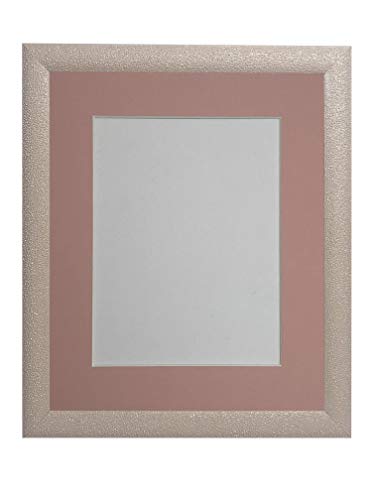 FRAMES BY POST Glitz Bilderrahmen mit pinkem Passepartout, Kunststoffglas, 30,5 x 25,4 cm, Bildgröße 22,9 x 17,8 cm von FRAMES BY POST