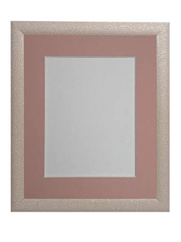 FRAMES BY POST Glitz Bilderrahmen mit pinkem Passepartout, Kunststoffglas, 45,7 x 30,5 cm, Bildgröße 35,6 x 20,3 cm von FRAMES BY POST