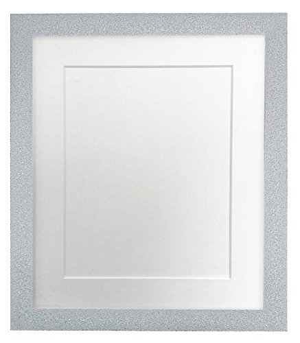 FRAMES BY POST Glitz Bilderrahmen mit weißem Passepartout, 76,2 x 50,8 cm, Bildgröße A2, Kunststoffglas, 76,2 x 50,8 cm von FRAMES BY POST