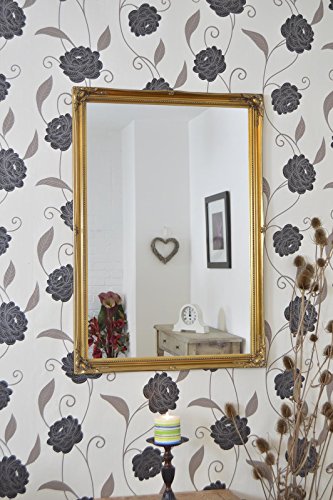 FRAMES BY POST Großer Wandspiegel rechteckig 5,1 cm Gold Antik Stil Shabby Chic – Große Größe: 101,6 x 71,1 cm von FRAMES BY POST