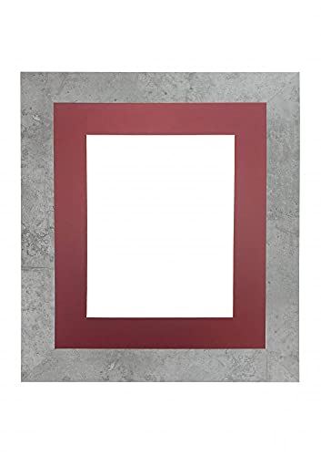 FRAMES BY POST Metro Bilderrahmen Mineralgrau mit rotem Passepartout 50x40 Bildgröße 40x30 cm Kunststoffglas FRAMES BY POST Metro Bilderrahmen Mineralgrau mit rotem Passepartout 50x40 Bildgröße 40x30 cm Kunststoffglas von FRAMES BY POST