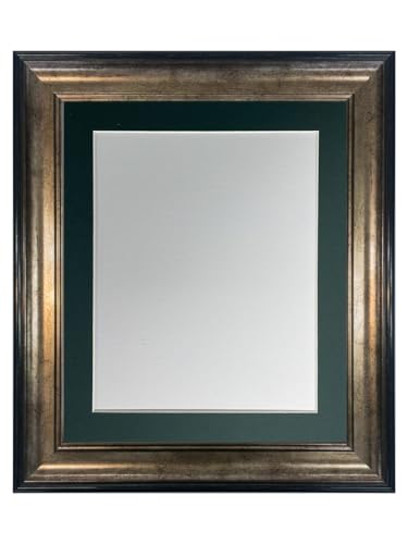 FRAMES BY POST Scandi Bilderrahmen mit dunkelgrünem Passepartout, 61 x 45 cm, Bildgröße 45,7 x 30,5 cm, Schwarz / Gold FRAMES BY POST Scandi Bilderrahmen mit dunkelgrünem Passepartout, 61 x 45 cm, Bildgröße 45,7 x 30,5 cm, Schwarz / Gold von FRAMES BY POST