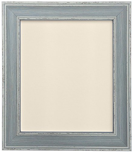 FRAMES BY POST Scandi Bilderrahmen mit elfenbeinfarbener Rückwand, 25,4 x 10,2 cm, Blau von FRAMES BY POST