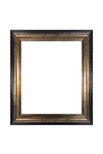 FRAMES BY POST Scandi Vintage Bilderrahmen, 30 x 40 cm, Schwarz/Gold von FRAMES BY POST