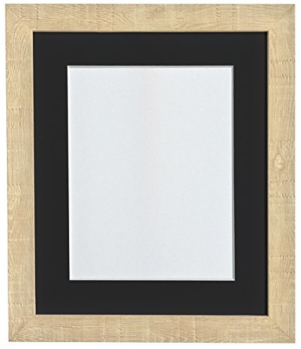 Frames by Post 12 x 10 cm, Deep Körnung Bilderrahmen, mit schwarzem Passepartout, 10 Stück x 20,3 cm, Bildgröße, Hellbraun von FRAMES BY POST