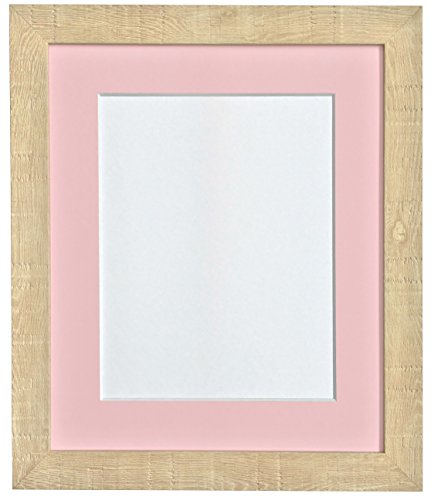 Frames by Post 30 x 30 cm, Maserung Bilderrahmen mit Halterung, 8 Stück, Pink 8 cm, Bildgröße, Hellbraun von FRAMES BY POST