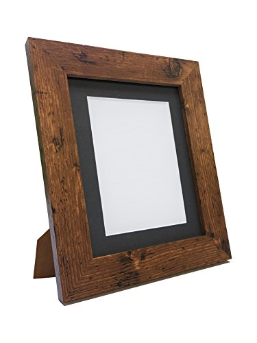 FRAMES BY POST Metro Vintage Holz-Bilderrahmen mit schwarzem Passepartout, 50 x 70 cm, Bildgröße A2 (Kunststoffglas) von FRAMES BY POST