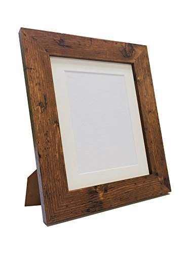 Holz-Bilderrahmen im Vintage-Stil mit Passepartout, holz, Elfenbeinfarben, A2 Image Size A3 (Plastic Glass) von FRAMES BY POST