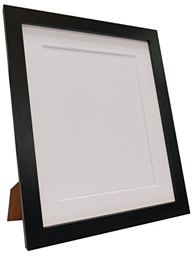 Q7 Bilderrahmen schwarz mit weißem Passepartout 40x40 cm Bildgröße 30x30 cm von FRAMES BY POST