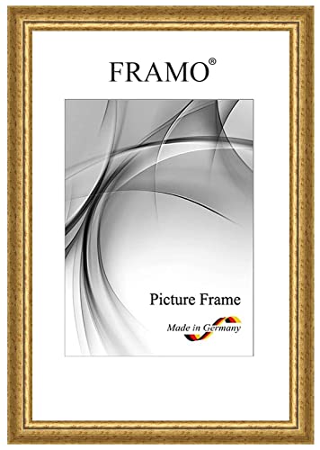 FRAMO Barock Bilderrahmen 72 x 102 cm aus Massivholz | Bordeaux Gold | Farbe/Größe wählbar | Retro Vintage Antik Rahmen N°059 von FRAMO