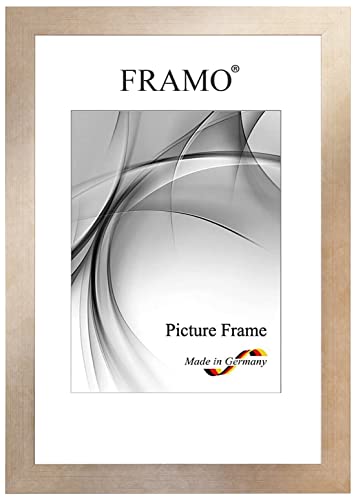 FRAMO Holz Bilderrahmen 47 x 68 cm aus Massivholz | Hellbraun-Bronze | Außenkante in Schwarz | Farbe/Größe wählbar | Rahmen für Poster | Puzzle | Foto collage N°105 FRAMO Holz Bilderrahmen 47 x 68 cm aus Massivholz | Hellbraun-Bronze | Außenkante in Schwarz | Farbe/Größe wählbar | Rahmen für Poster | Puzzle | Foto collage N°105 von FRAMO