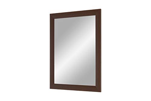 FRAMO Trend 35 - Wandspiegel 65x80 cm mit Rahmen (Wenge), Spiegel nach Maß mit 35 mm breiter MDF-Holzleiste - Maßgefertigter Spiegelrahmen inkl. Spiegel und Stabiler Rückwand mit Aufhängern von FRAMO