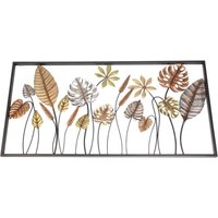 Dekoleidenschaft - 3D Wandbild Blätter aus Metall, 90x45 cm, Metallbild, Wanddeko, Wandschmuck von DEKOLEIDENSCHAFT