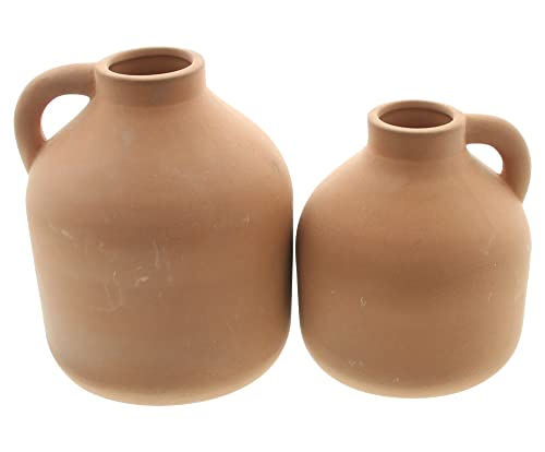 Dekovase "Tonkrug", 2er Set, Terracotta in schönem Naturton, nicht zum Befüllen mit Wasser geeignet von FRANK FLECHTWAREN