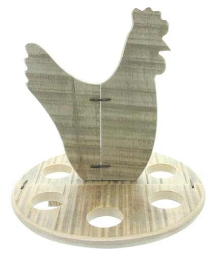 Eierhalter "Henne", Holz, recycelt, einfache Selbstmontage Maße: Ø 27 x 26 cm von FRANK FLECHTWAREN